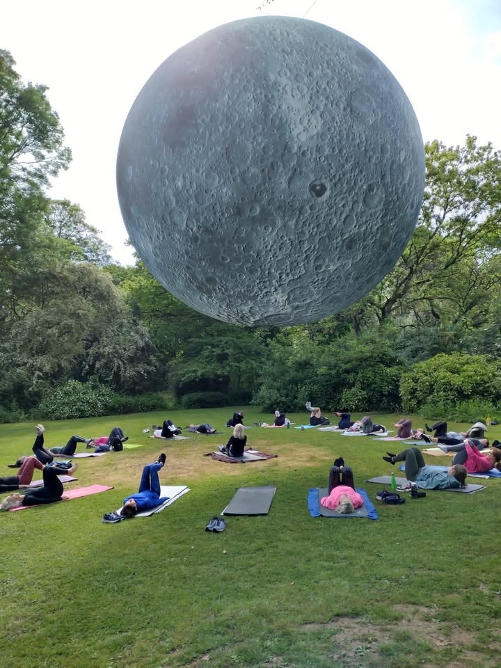 Pilates under the moon